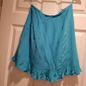 Silkland turquoise silk skirt